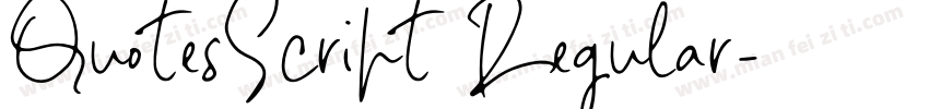 QuotesScript Regular字体转换